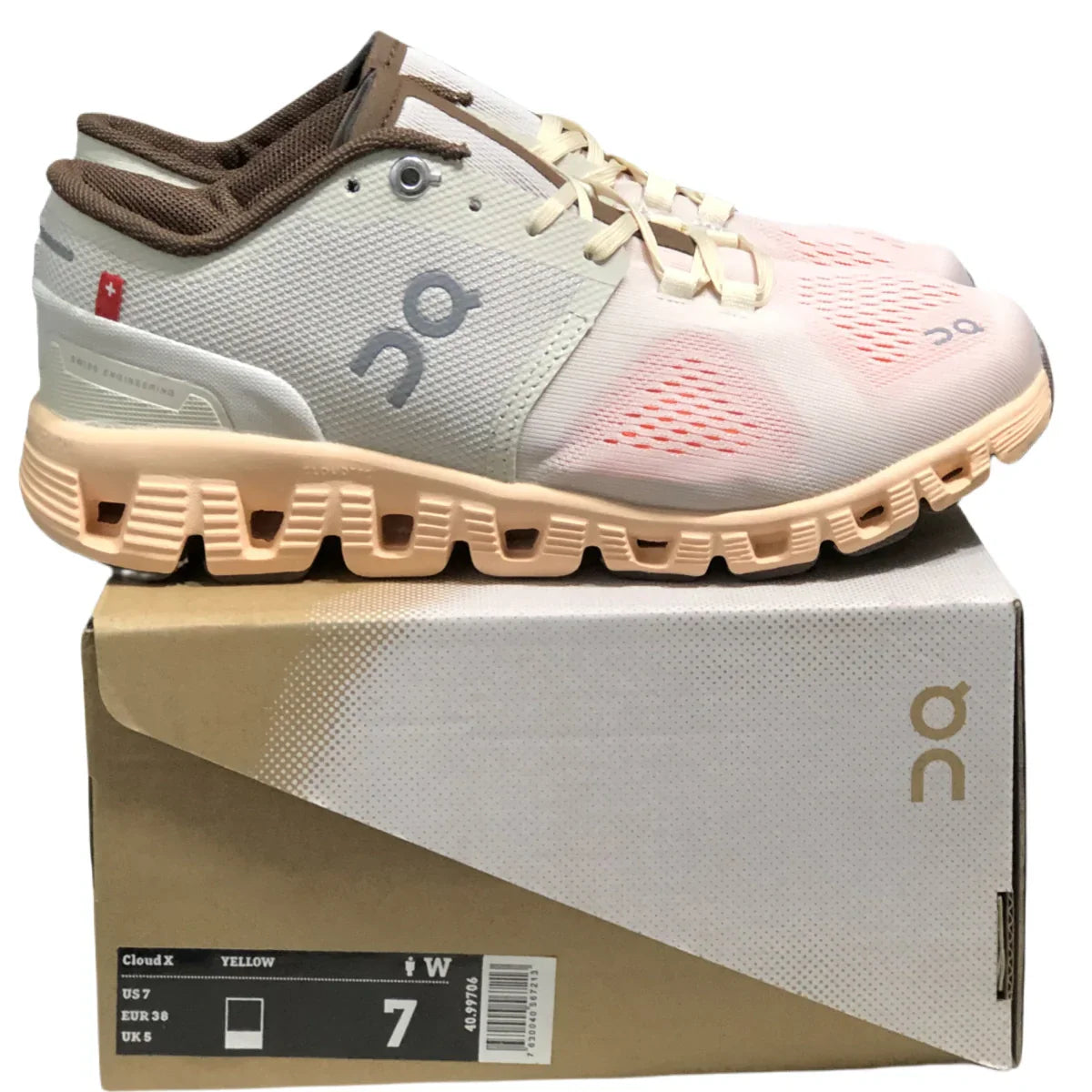 On Cloud X1 Women’s  Silver almond yellow