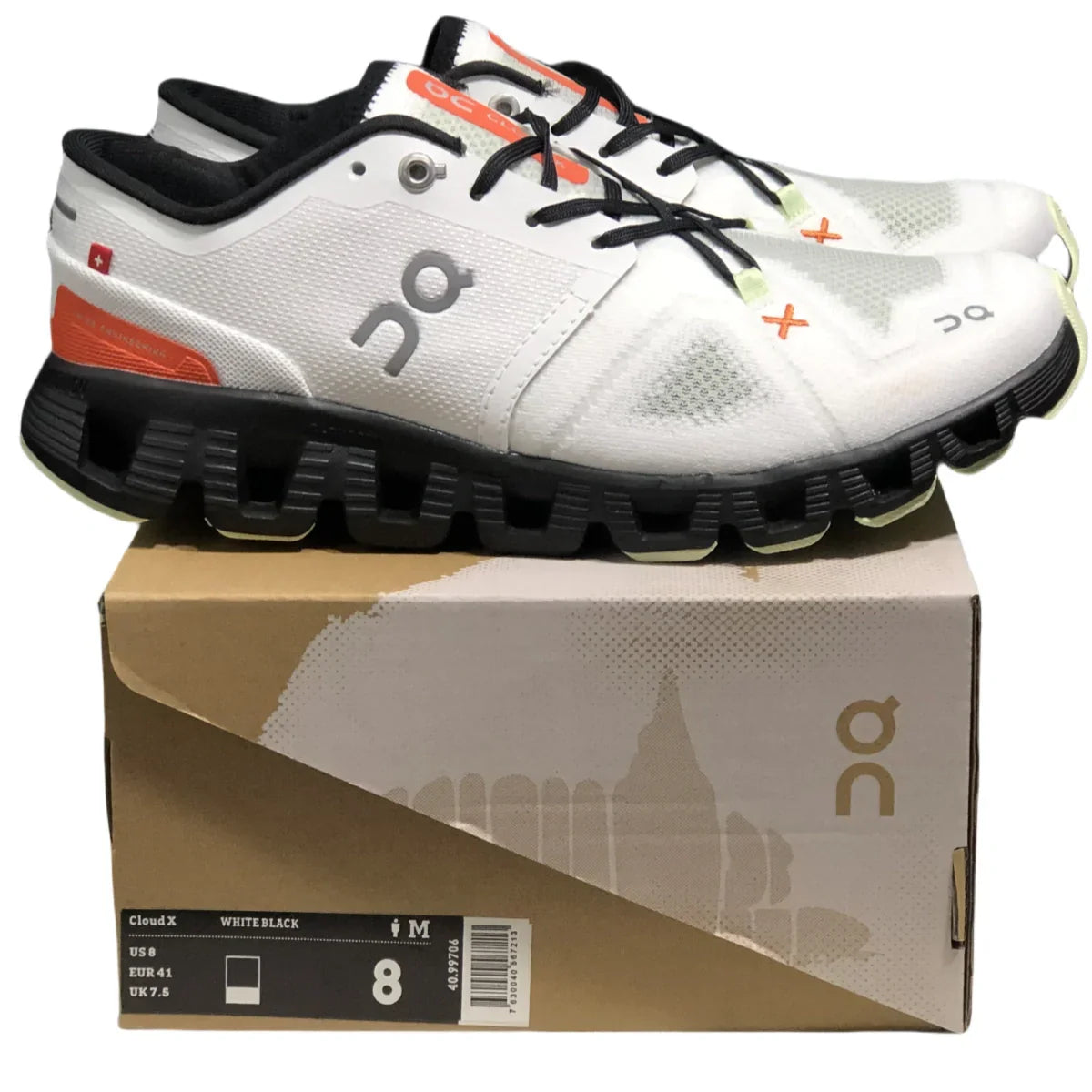 On Cloud X3 /Shift Men'S  Lvory White/Orange