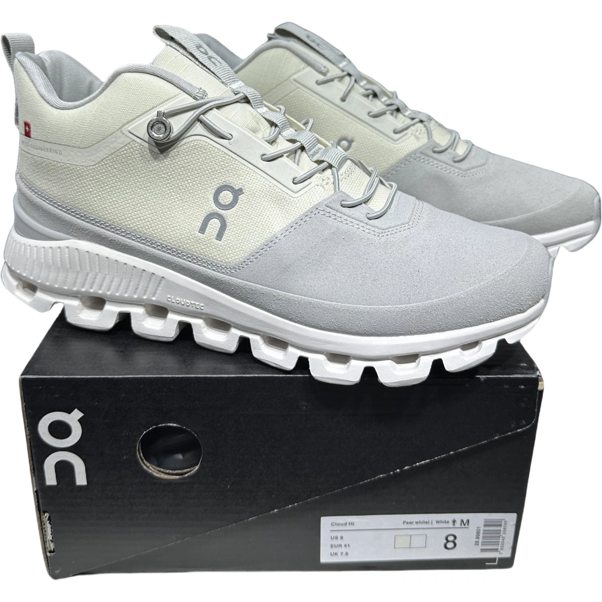 On Cloud Hi Edge  Men's  White/Gray