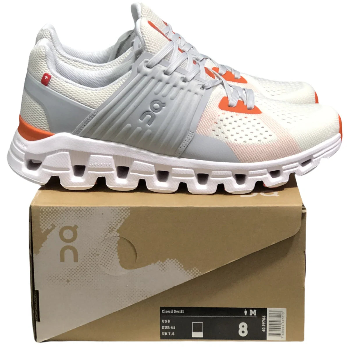 On Cloudswift Men's White/Orange