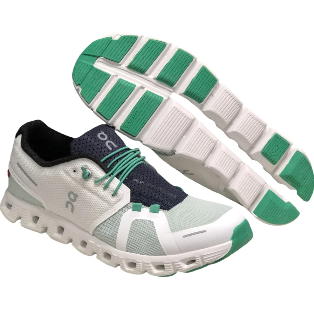 On Cloud 5  Women's White Stream Green