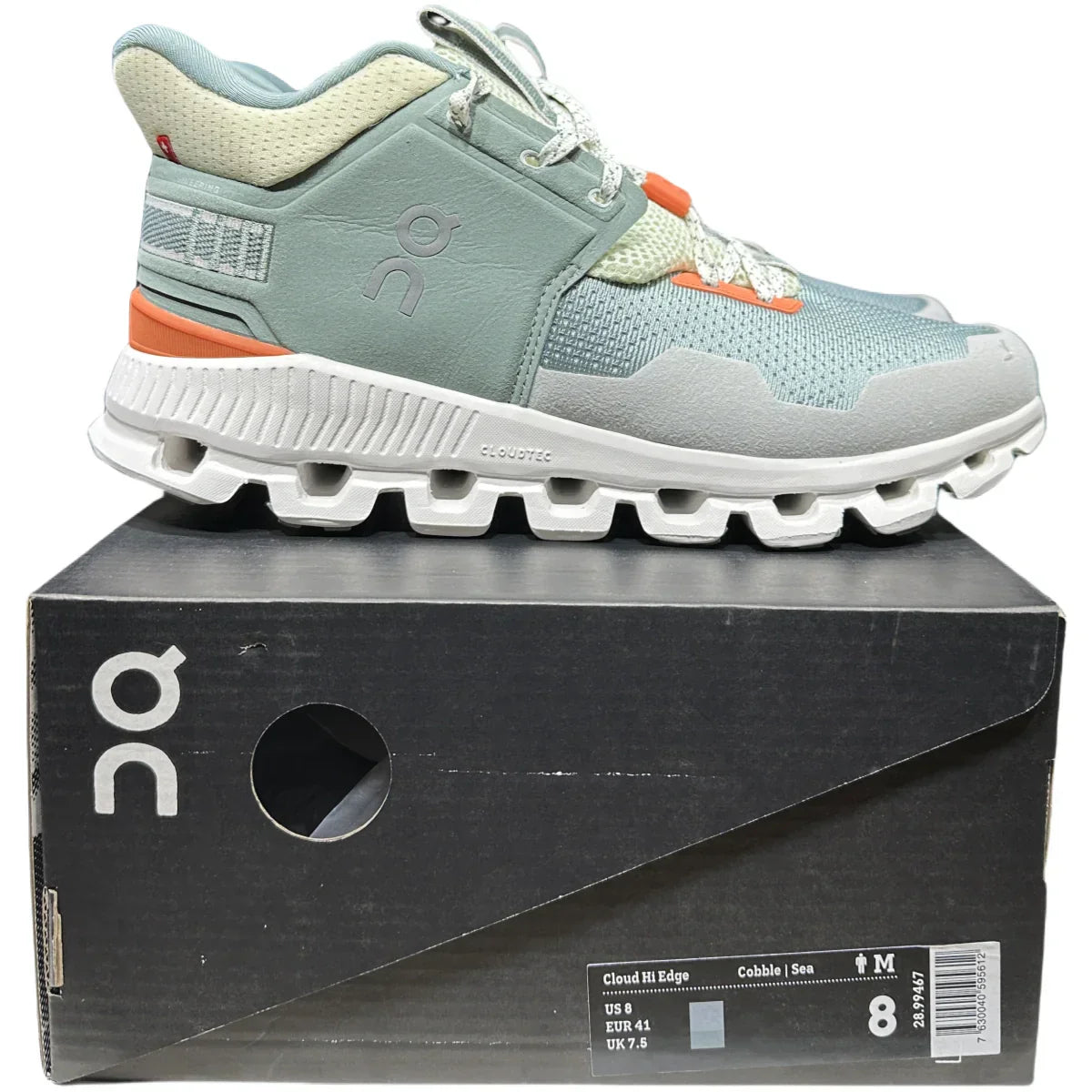 On Cloud Hi Edge  Women'S  Pebble gray sea blue