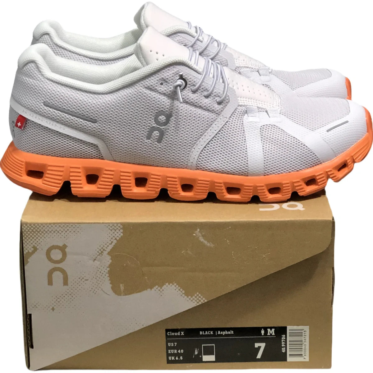 On Cloud 5  Men's White/Orange