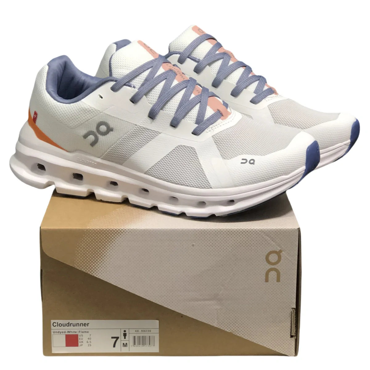 On Cloudrunner Men's White/Orange