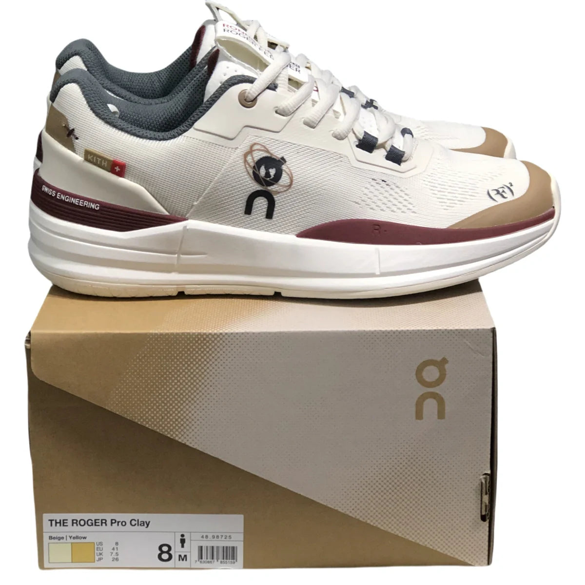 On The Roger Pro Men's Beige/Burgundy