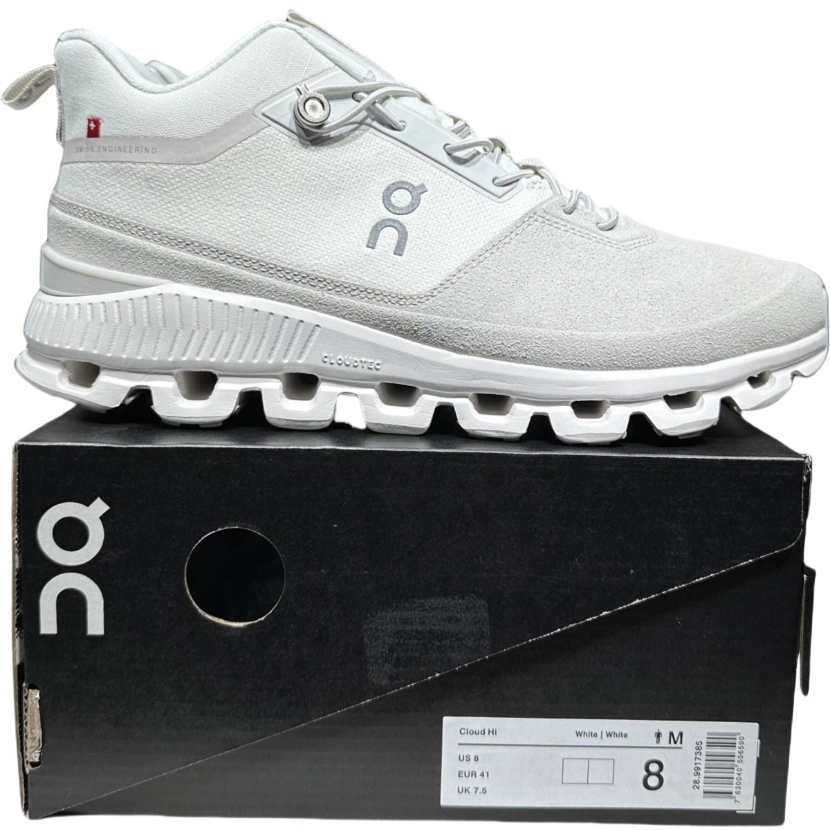 On Cloud Hi Edge  Men's   White leather