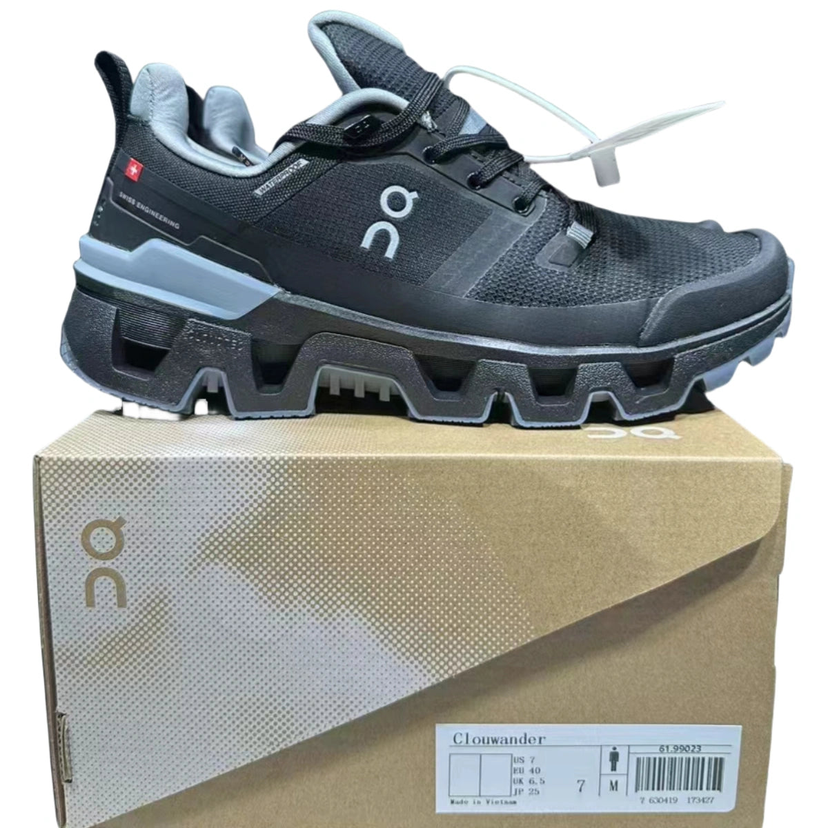 On Cloudwander Waterproof Men's Black/Gray