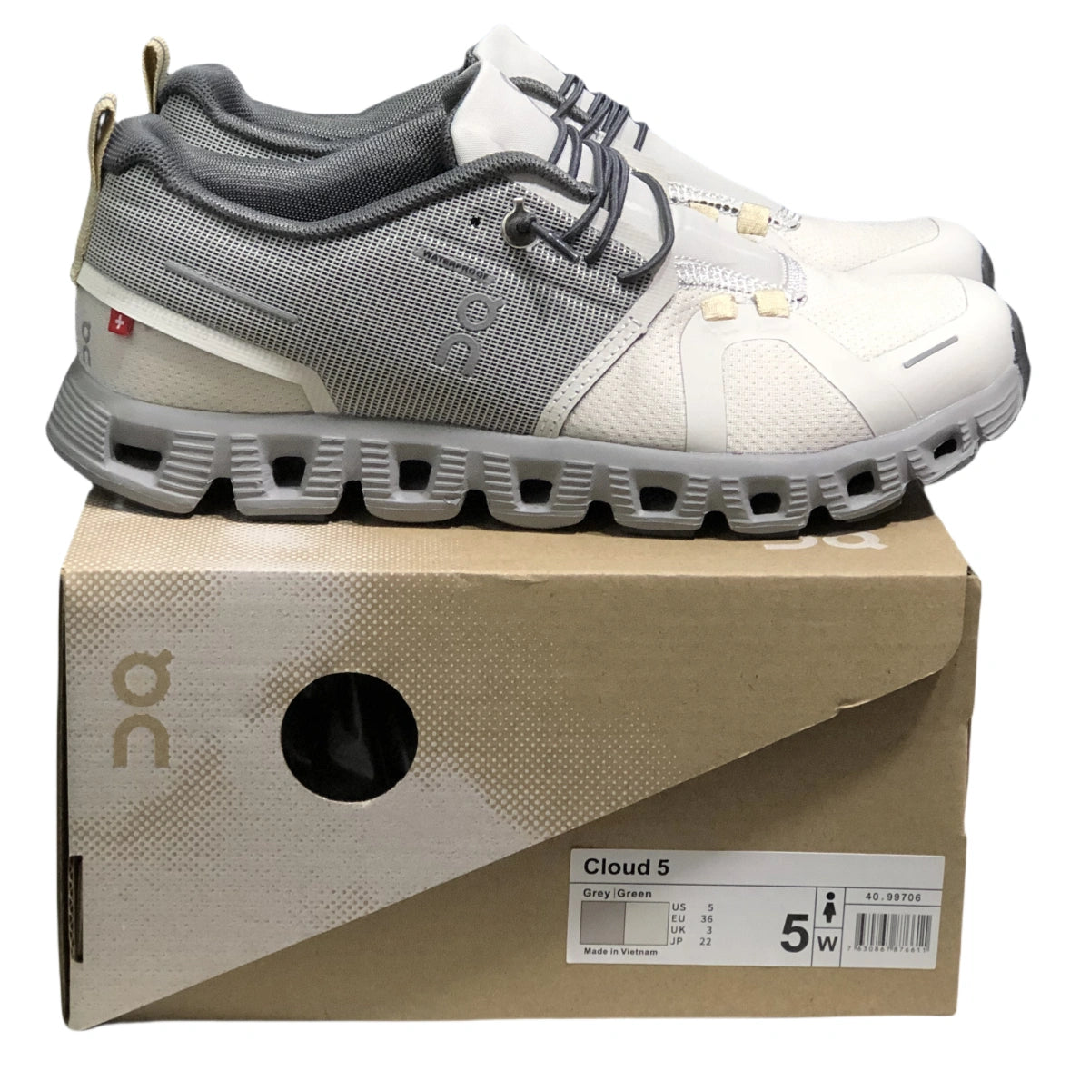 On Cloud 5  Men's Pearl White/Gray